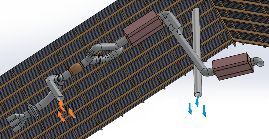 Possible ducting arrangement for cooler