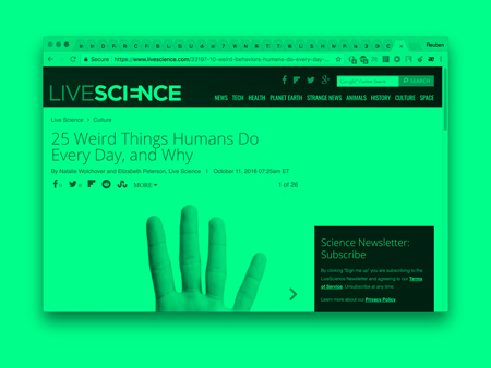 Investigation: Things humans do