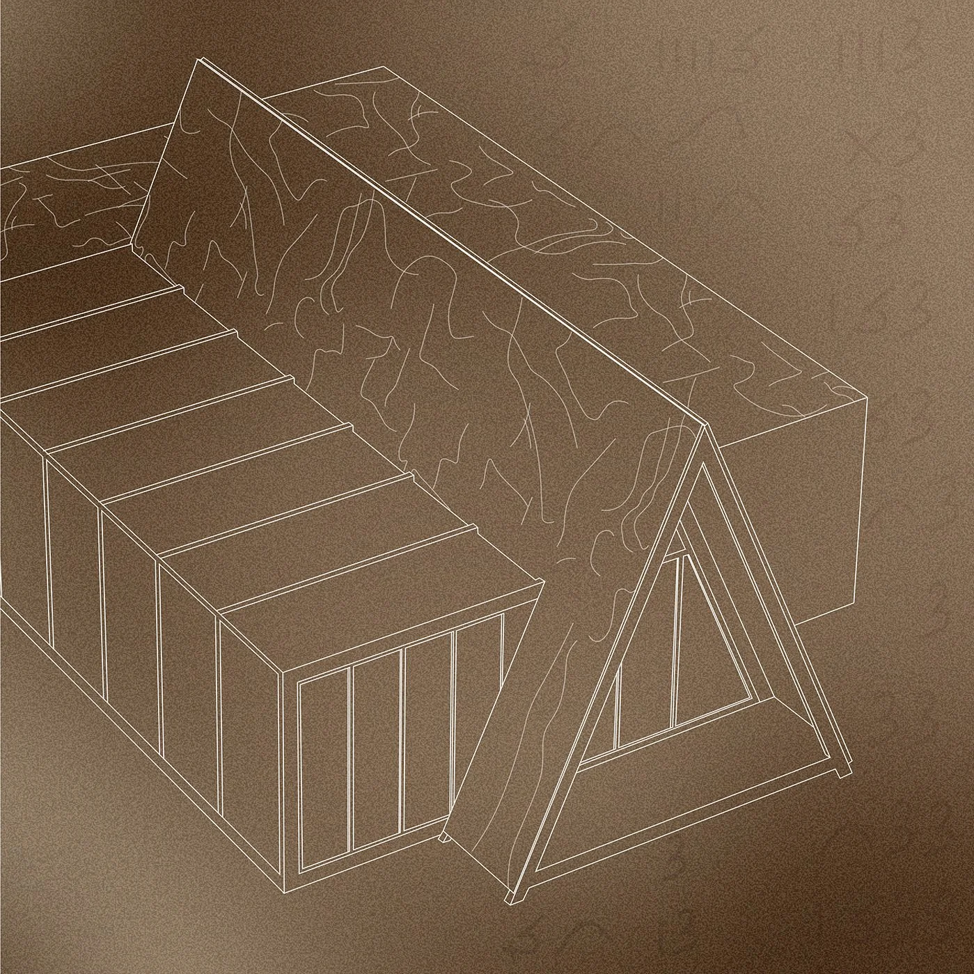 Diagram // Nabataean alphabet influences the surface of the facades