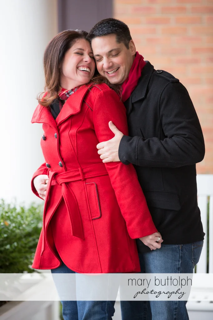 Couple in memorable shot at the Aurora Inn Engagement