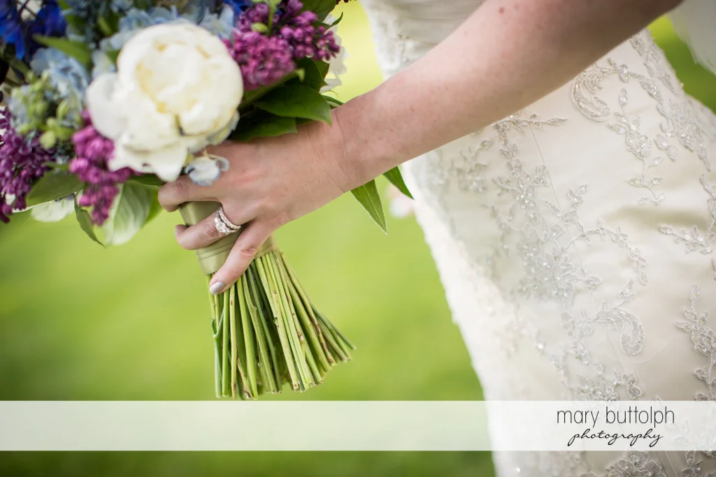 Bride's lovely bouquet at the Inns of Aurora Wedding