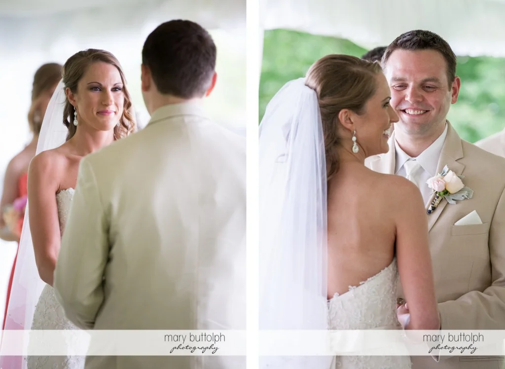 Medium shots of the couple at the Inns of Aurora Wedding