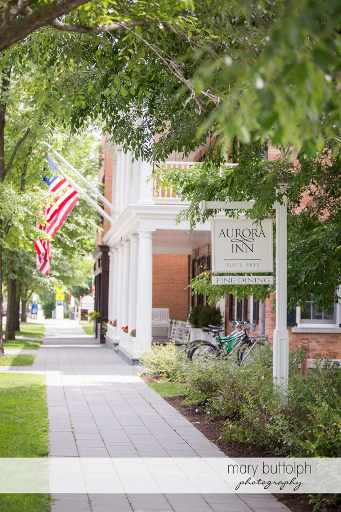 The couple's wedding venue at the Inns of Aurora Wedding