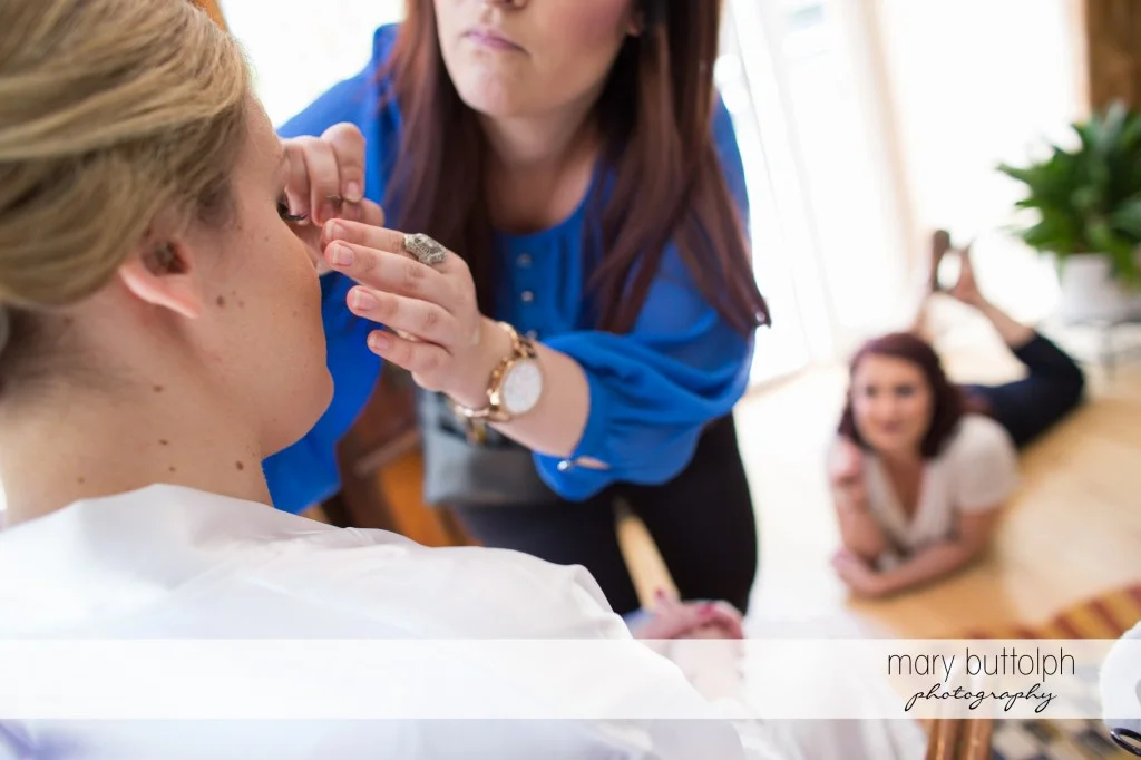 Bride gets a makeover at Emerson Park Pavilion Wedding
