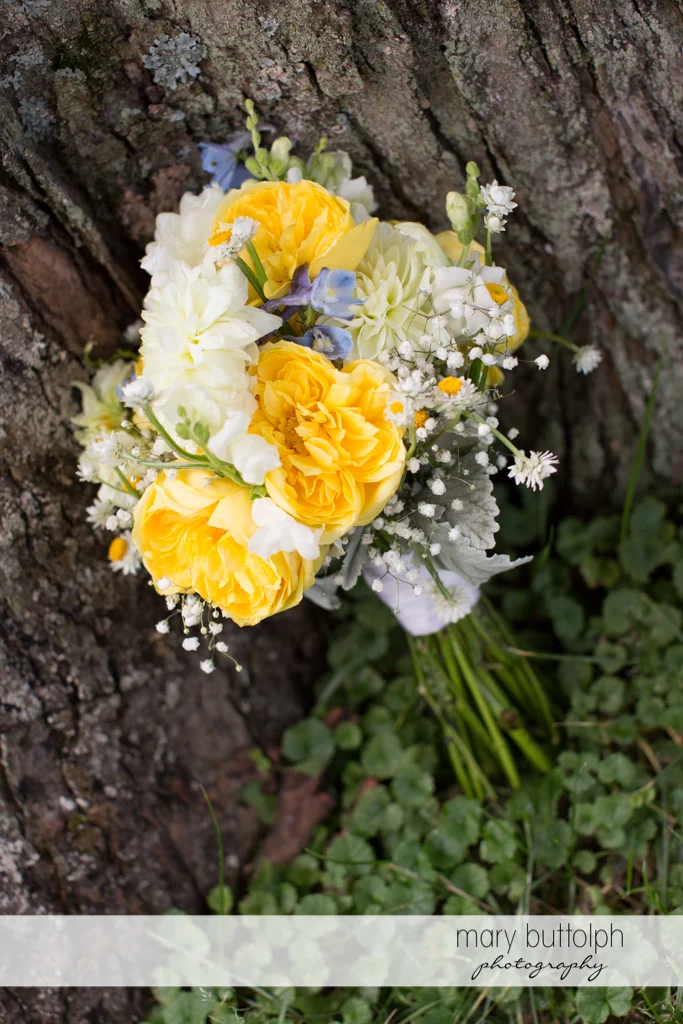 A beautiful bouquet in the garden at the Hamilton Inn Wedding