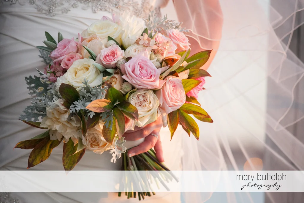 Bride's beautiful bouquet at the Inns of Aurora Wedding