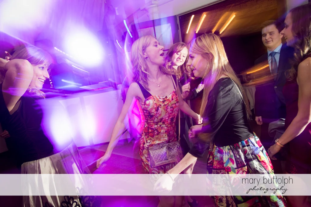 Guests dance the night away at the Inns of Aurora Wedding