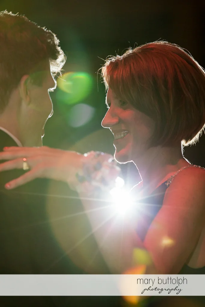 Groom dances with a guest at the Lodge at Welch Allyn Wedding