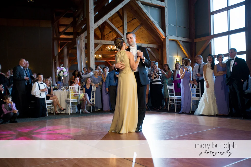 Couple dominate the dance floor at the Lodge at Welch Allyn Wedding