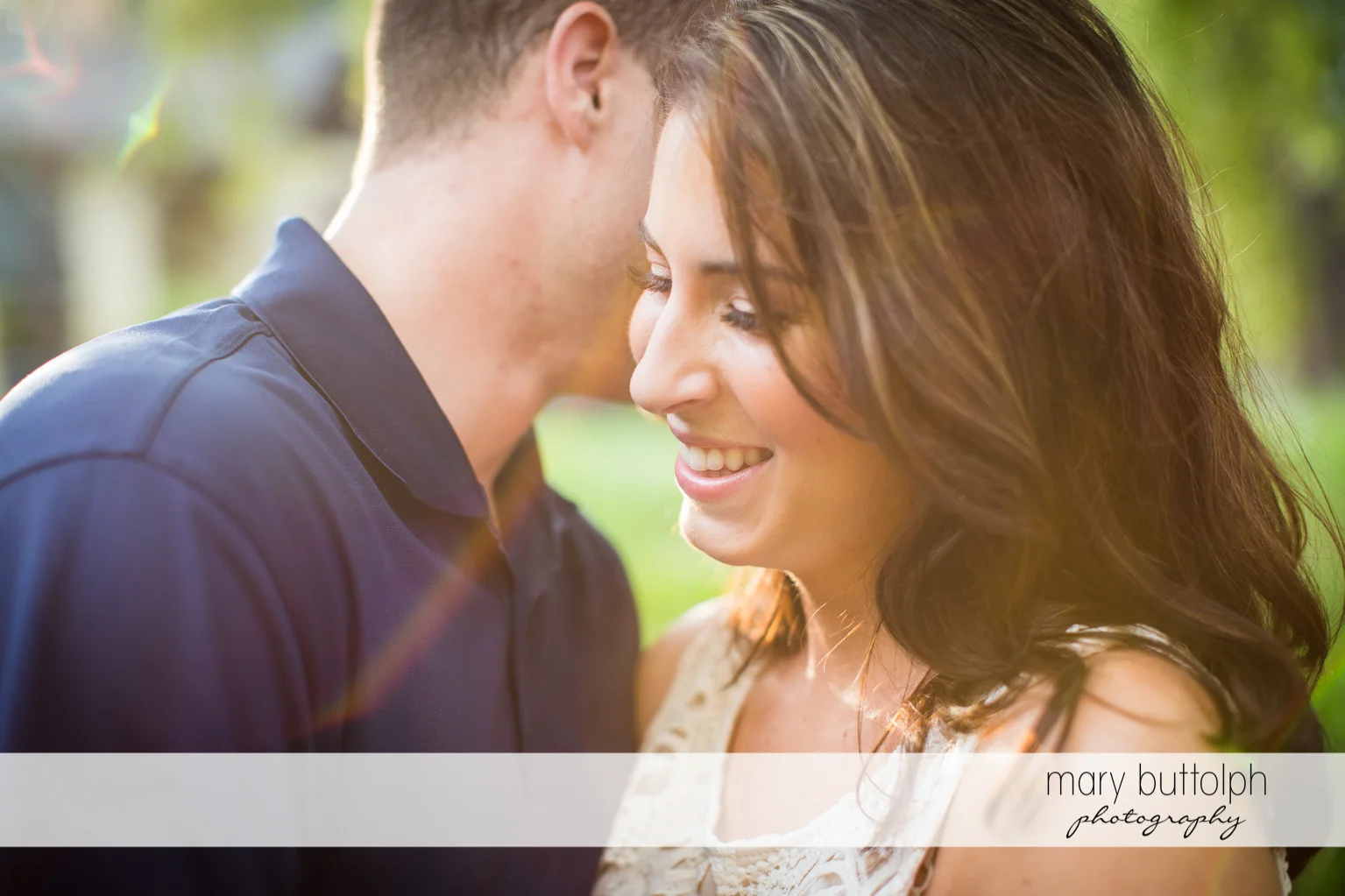 Couple in close up shot at Skaneateles Engagement