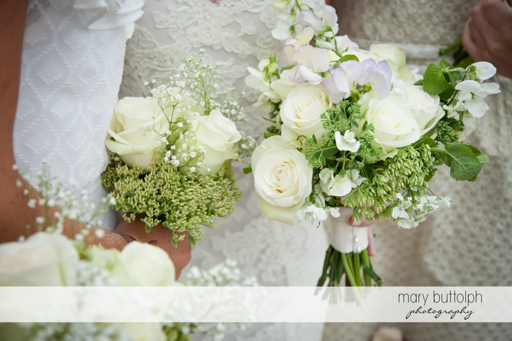 Close up shot of the bride's flowers at Skaneateles Country Club Wedding