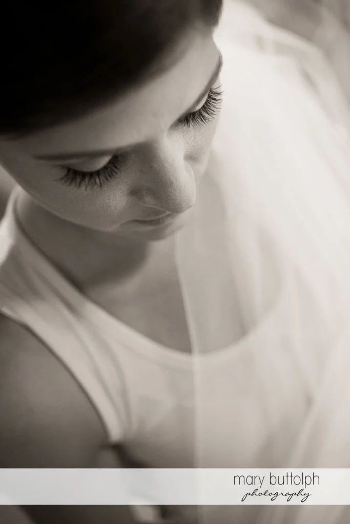 Close up shot of bride at Turning Stone Resort Casino Wedding