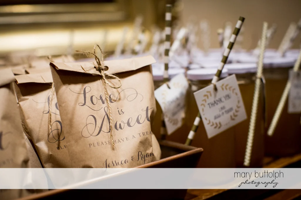 Sweet wedding treats await guests at the Inns of Aurora Wedding
