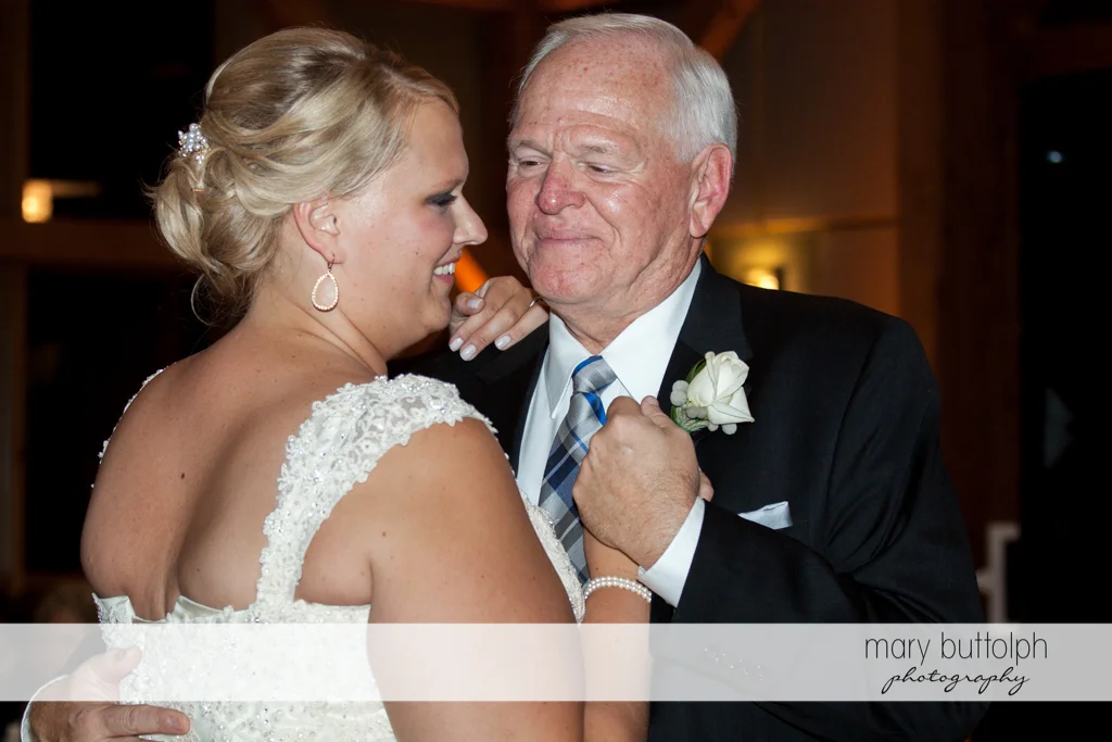 Bride dances with her father at the Lodge at Welch Allyn Wedding