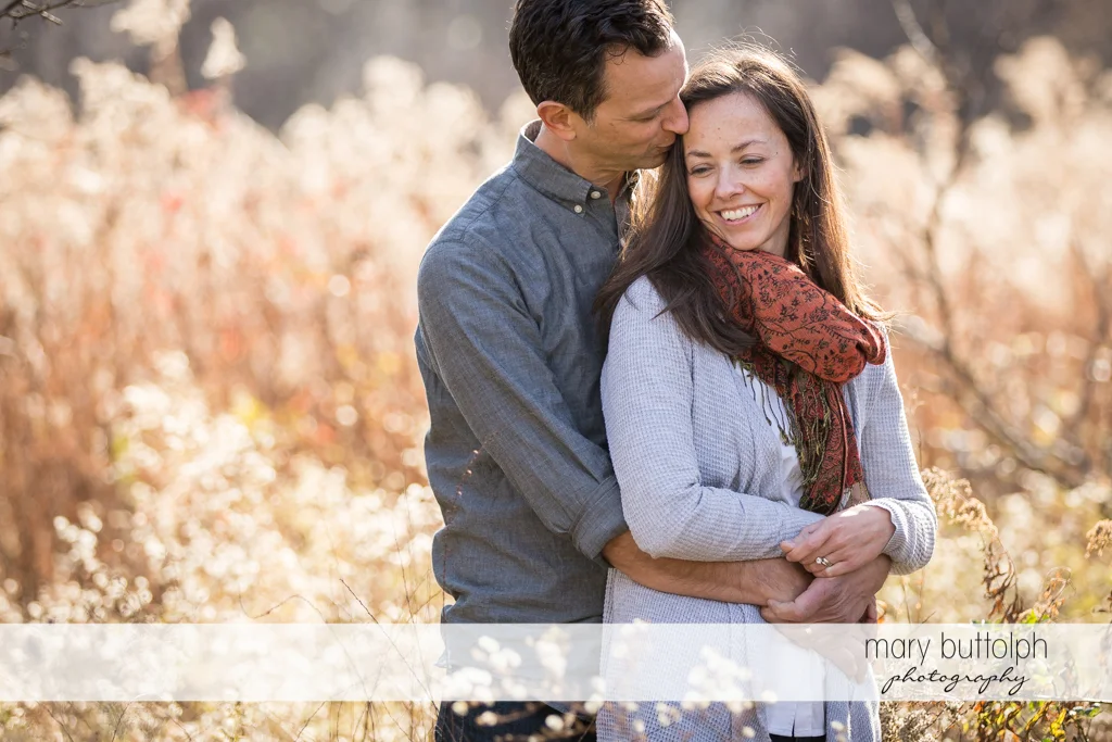 Couple take a break in the garden at Skaneateles