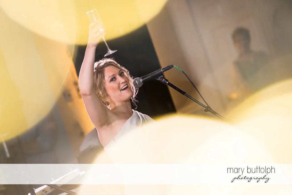 Guest makes a toast to the couple at Genesee Grande Hotel Wedding