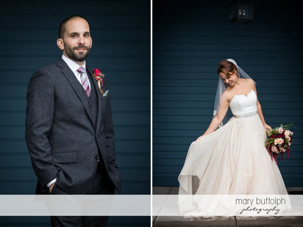 Groom and bride at Sherwood Inn Wedding