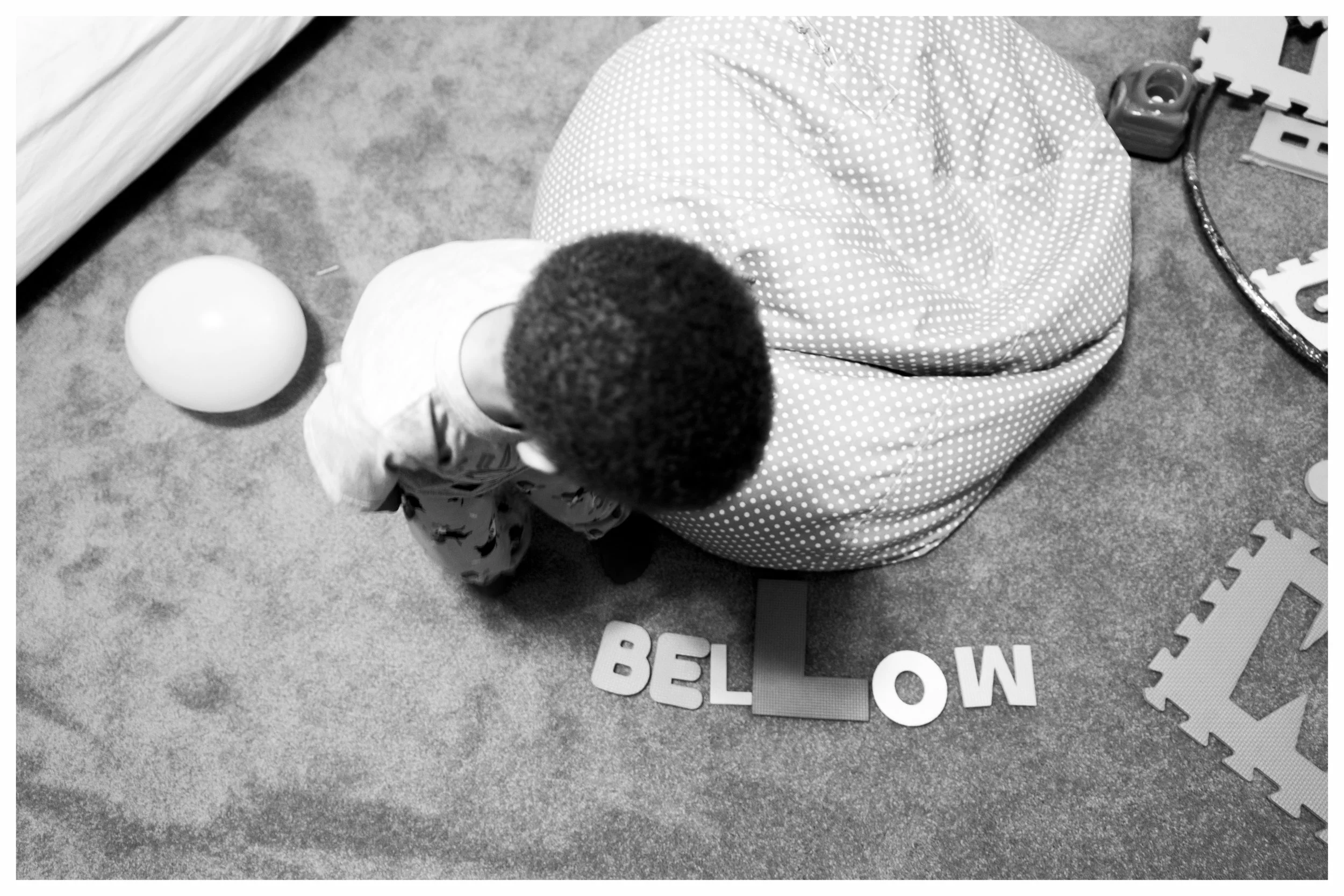 By the way... He did not spell "below" incorrectly. This is supposed to be "bellow" (look it up)