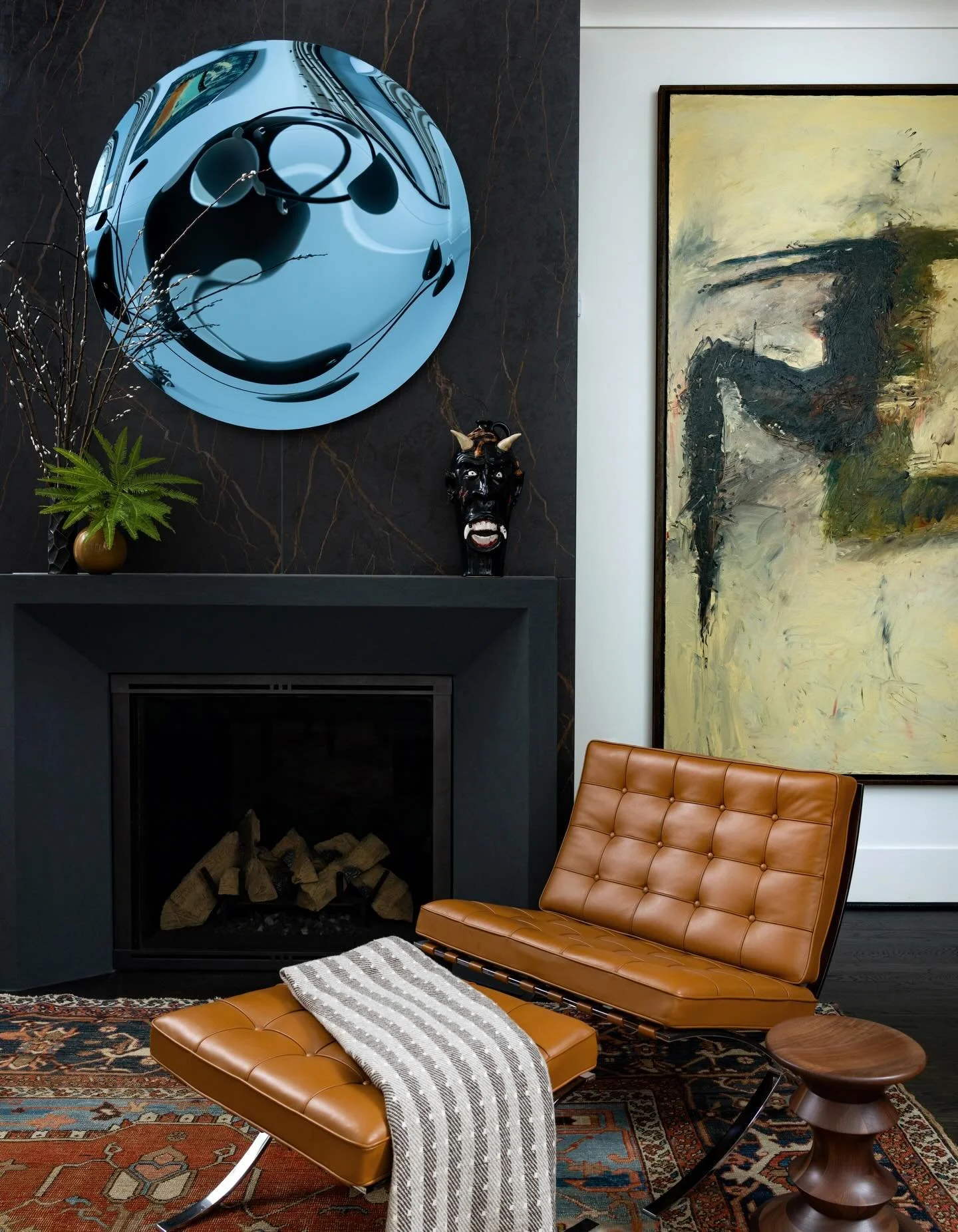 Here&rsquo;s something truly curious&mdash;and deeply rooted in the homeowners&rsquo; North Carolina heritage&mdash;within our Cabinet of Curiosities project. 

Part of their collected works, this face jug (a form of Southern folk pottery from the Ap