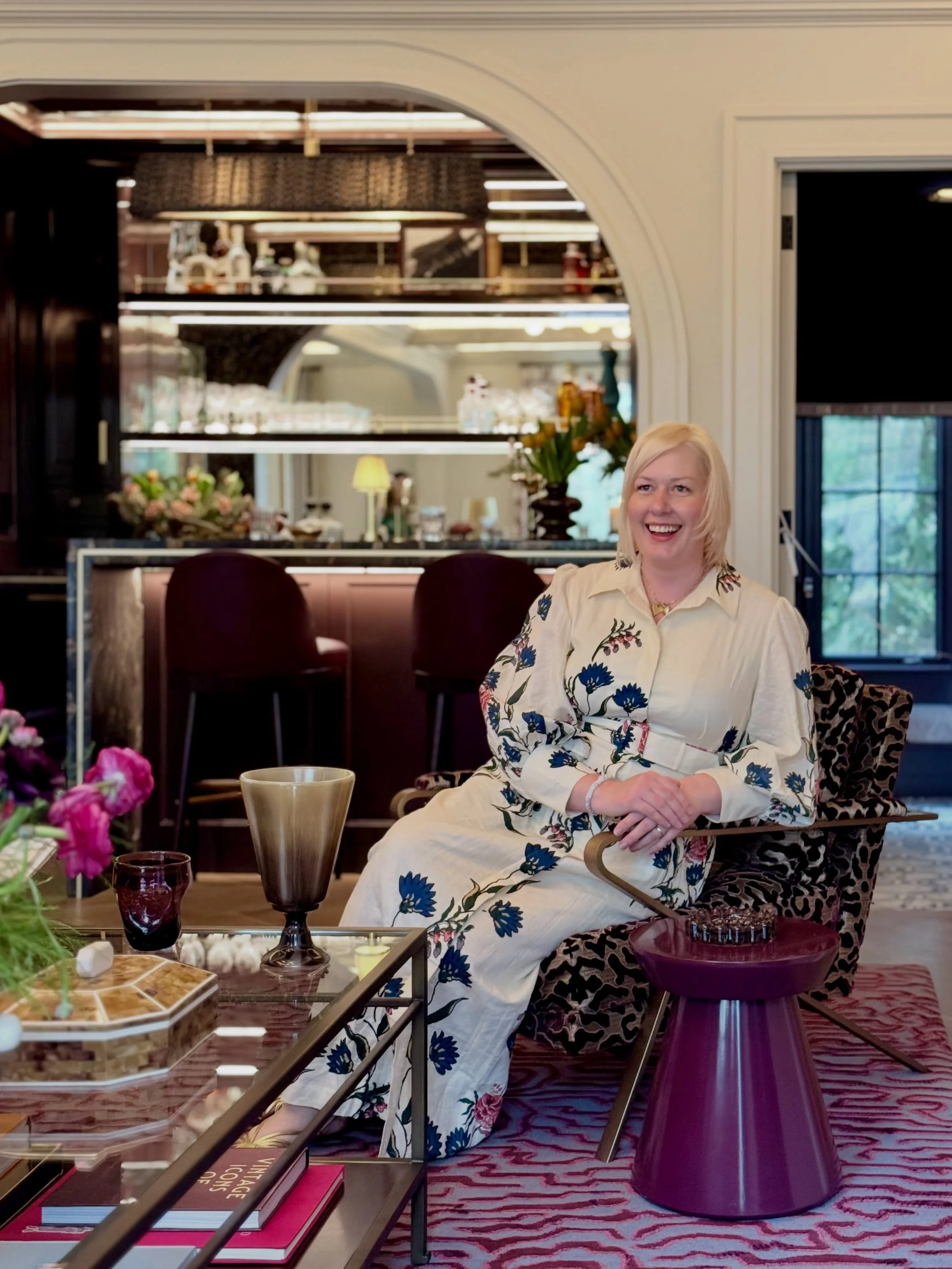 Britt here! So excited to finally share a behind-the-scenes look at our Wellesley, Massachusetts project. Our wonderful clients found us through a North Carolina connection and brought our team on to furnish the first floor of this beautiful home in 