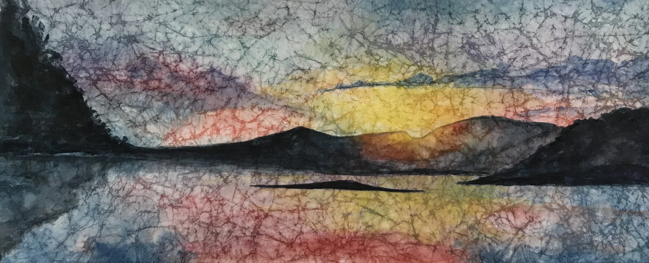 Sunset Between Mountains