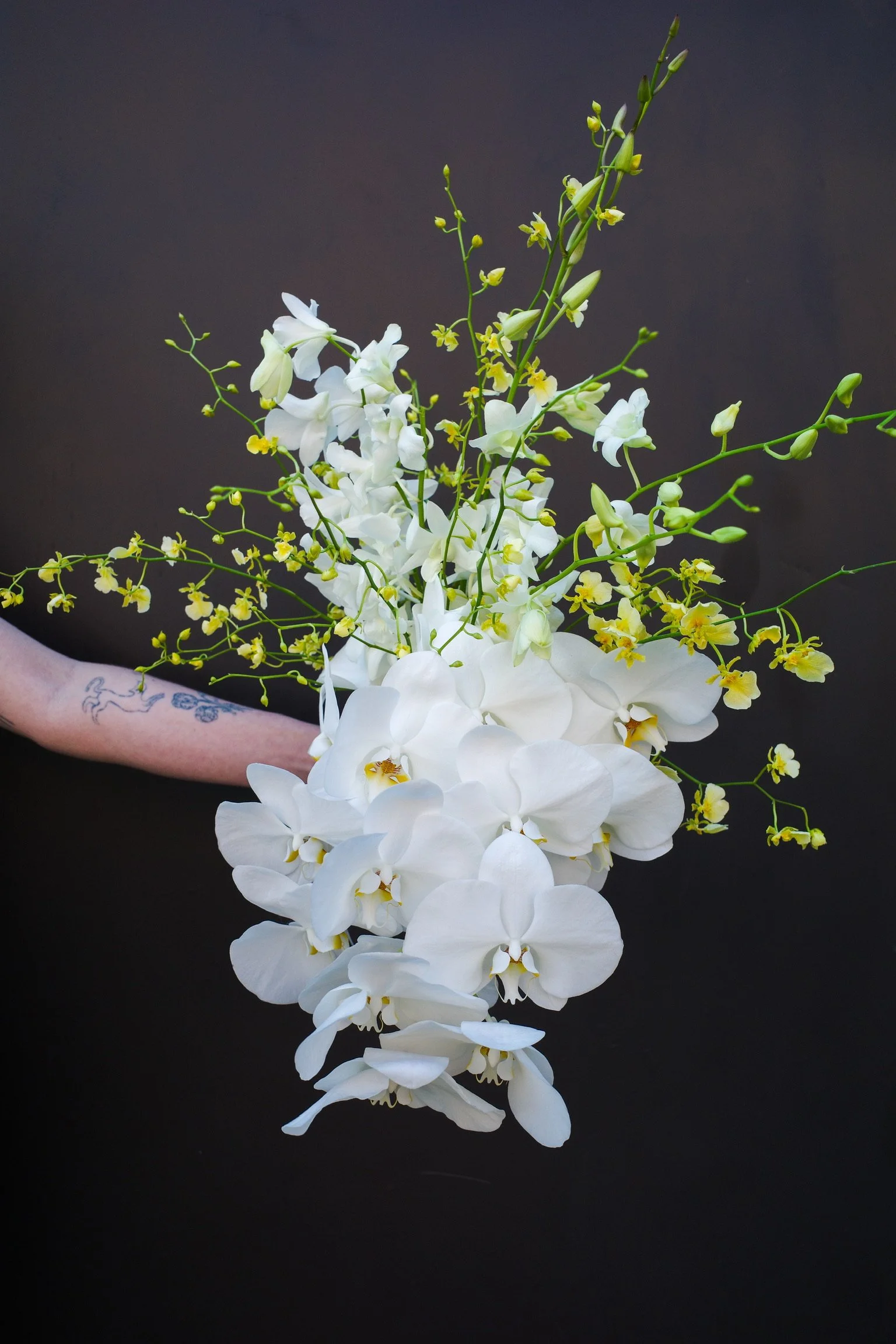 mixed orchid bouquet