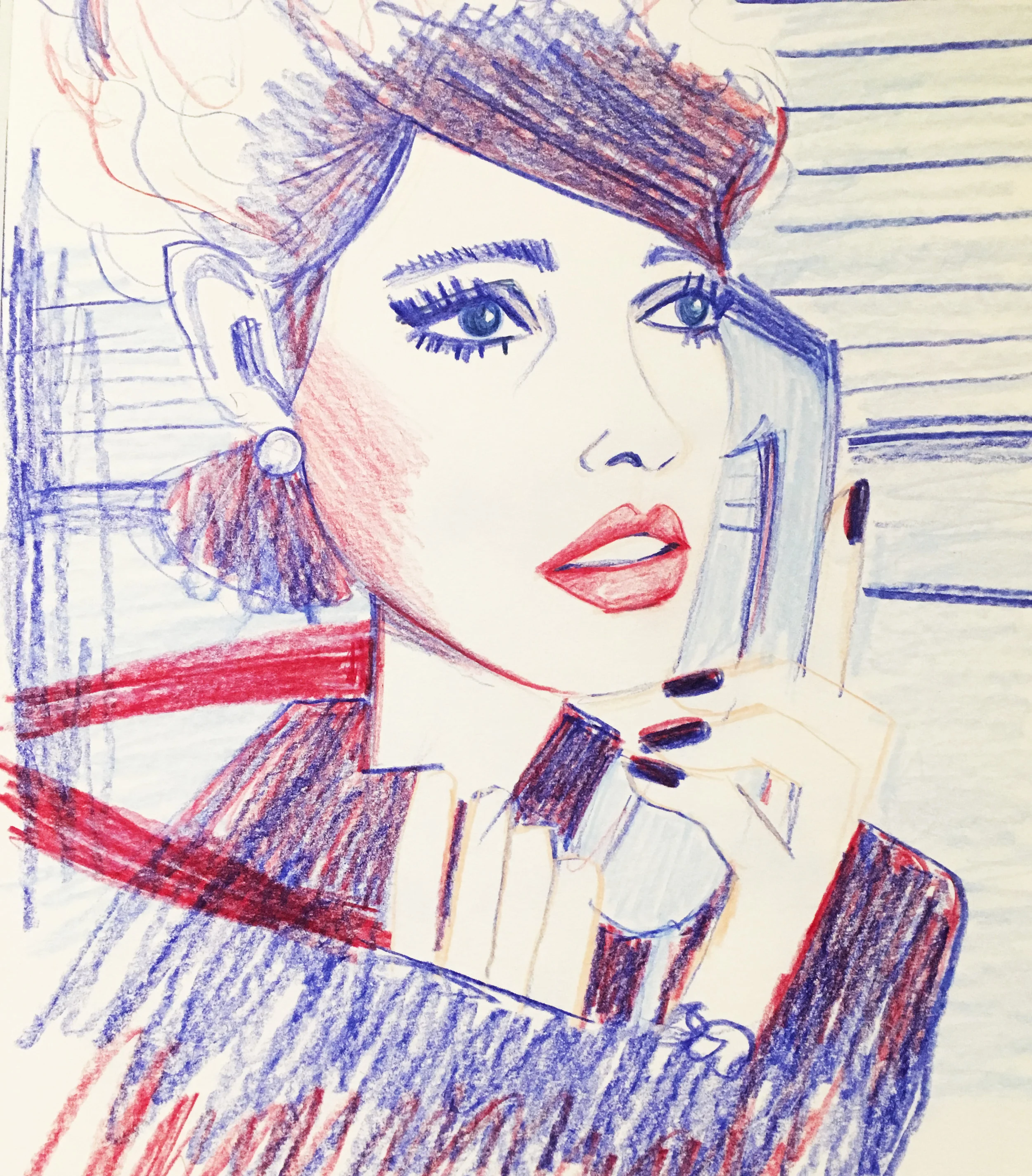 Week 2 Day 2 = Draw a ‘sketchscene’ using only 2 colours!