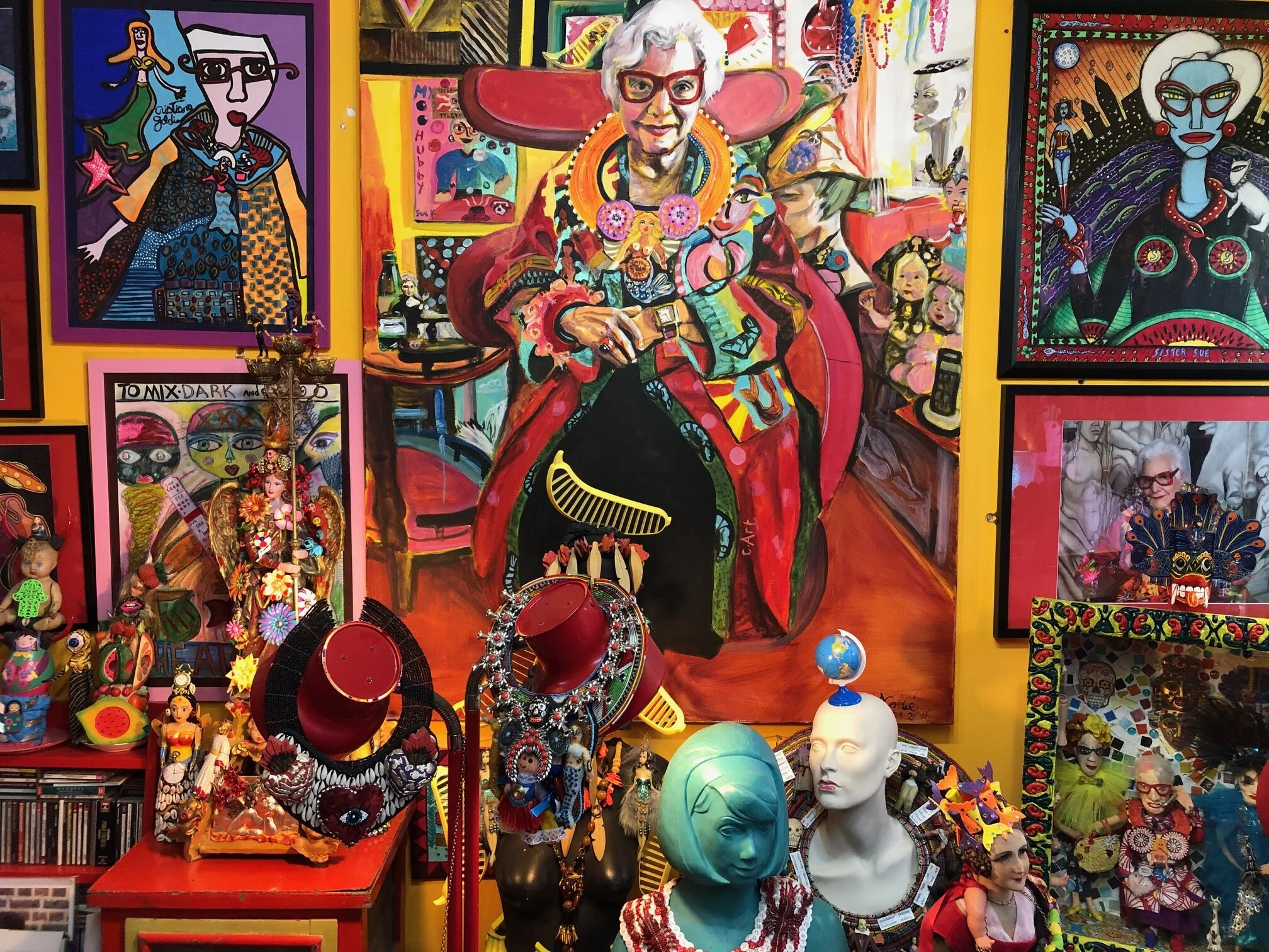 The walls of Sue’s home are bursting with colourful art and every bit as iconic as the woman herself!  She’s shown you hers - now show us yours! :)