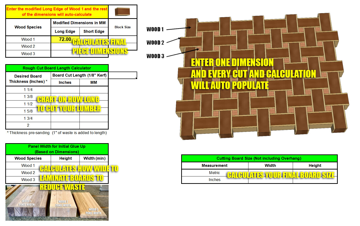 Basket-Weave Cutting Board Woodworking Plan