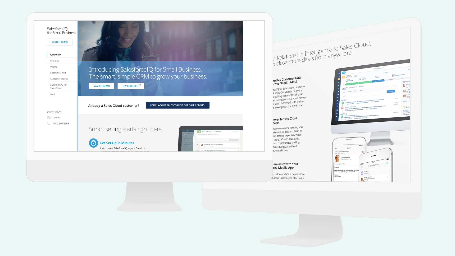 SalesforceIQ for Small Business and for Sales Cloud on salesforce.com