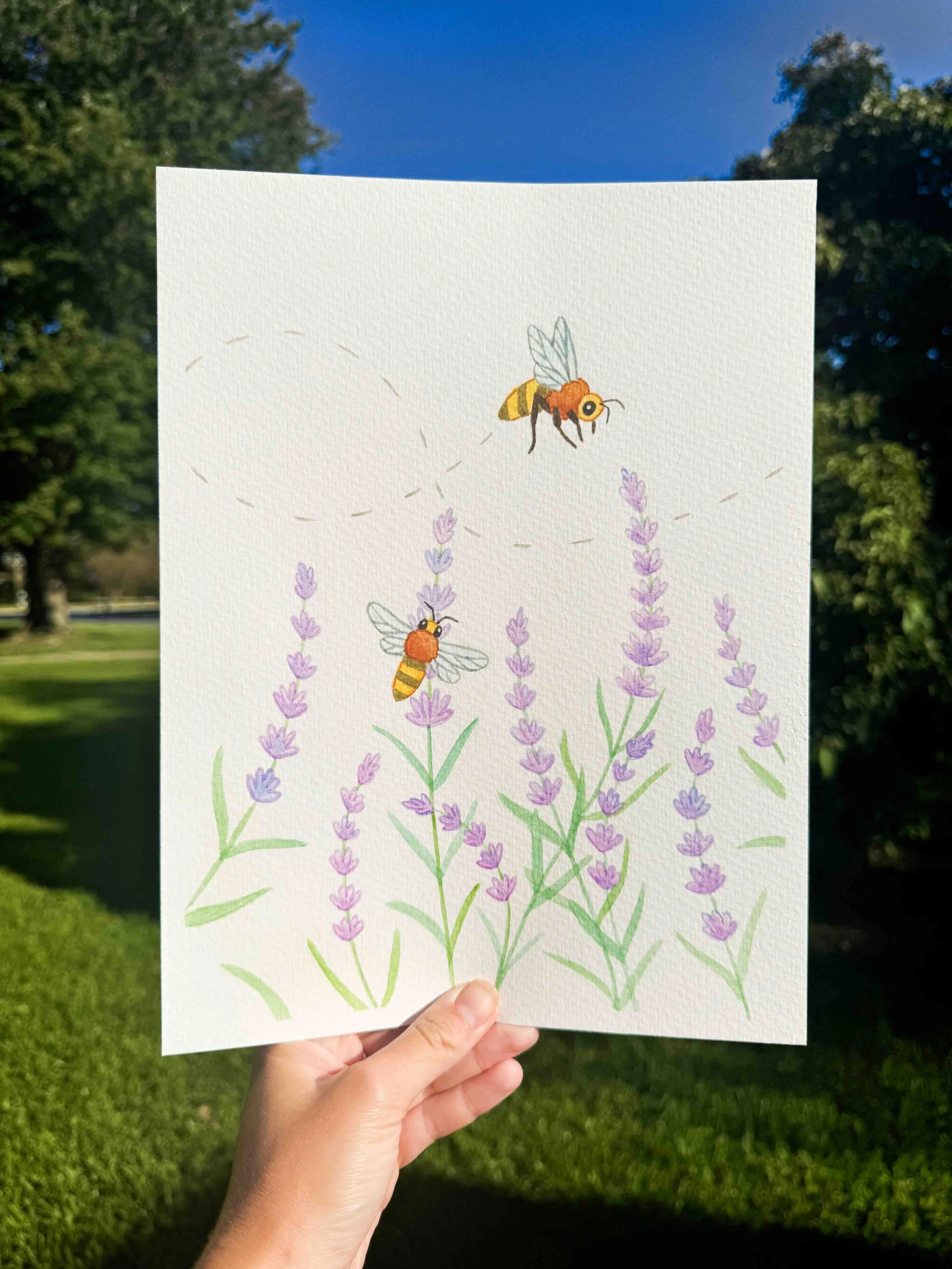 Bees n Lavender Original.jpg