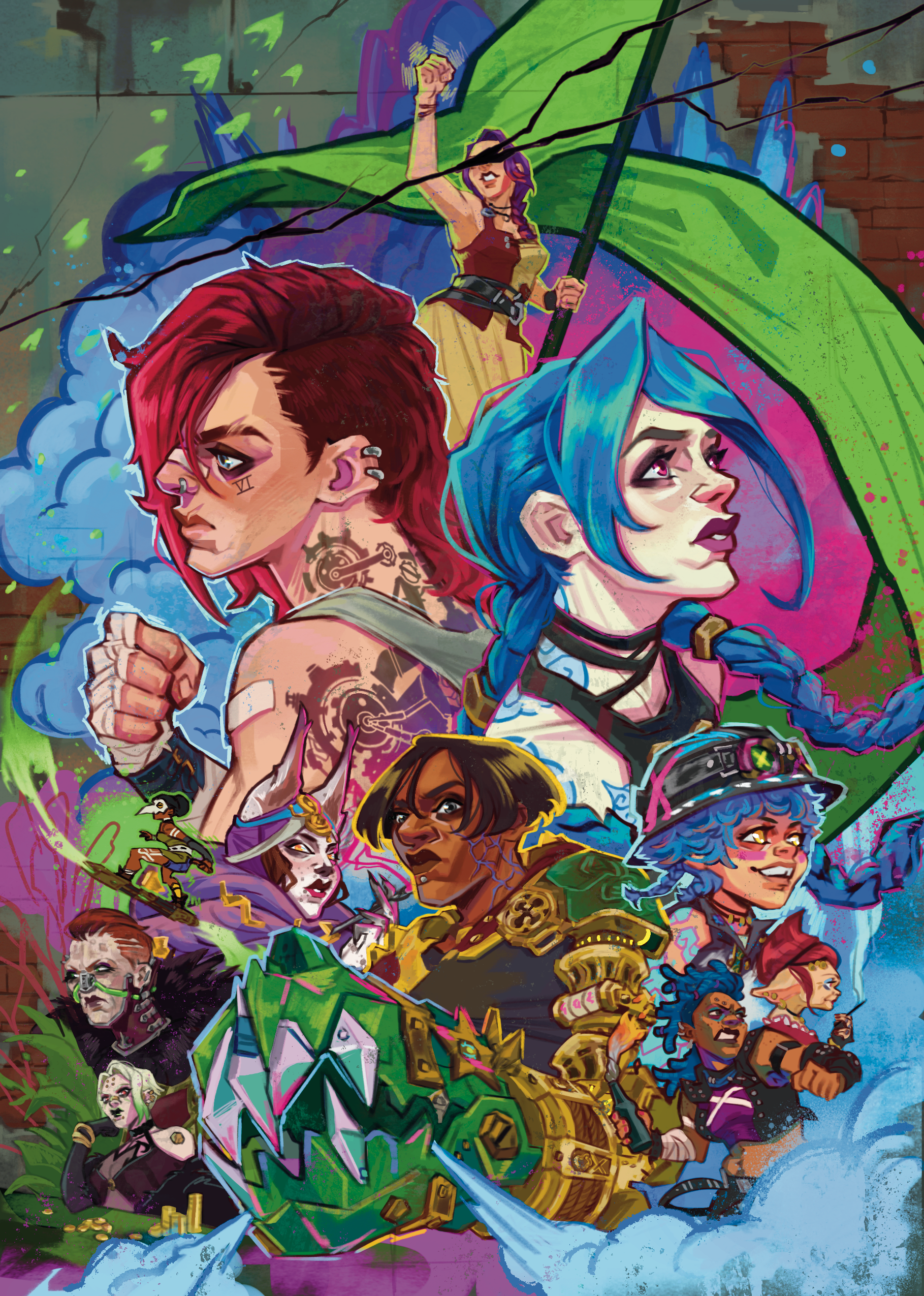  digital illustration for  Undoing: the Daughters of Arcane   , 2025 