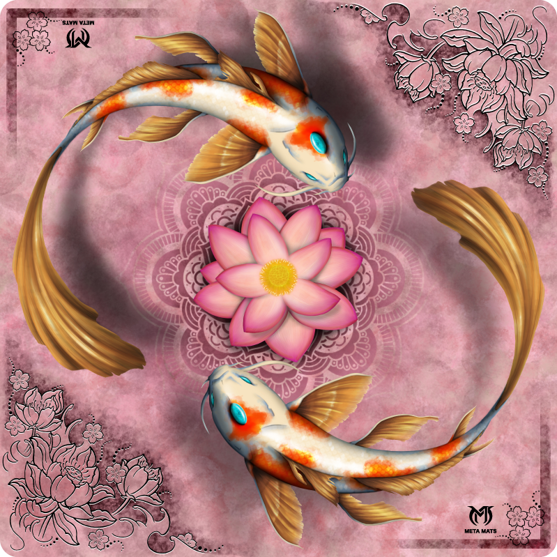 Two Player "Red Rose" Cloth Playmat — MetaMats