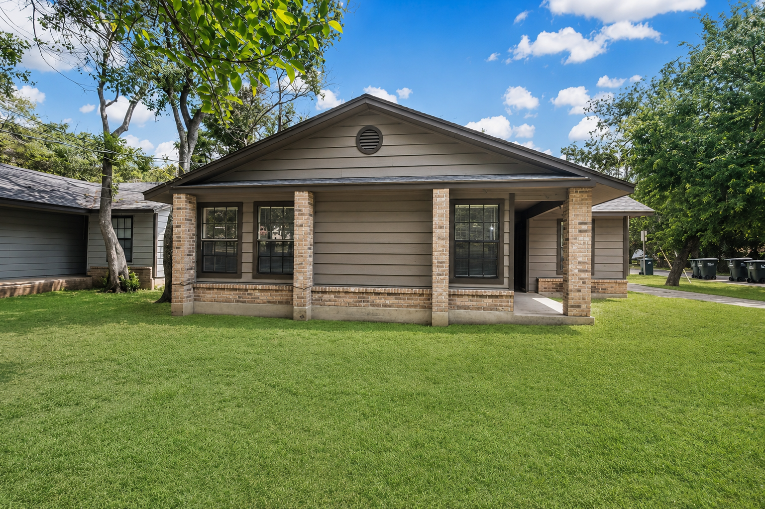 3-bedroom student house at 1104 Academy Street near Texas State University, across from the Student Recreation Center, soccer fields, and lacrosse complex in San Marcos, TX.
