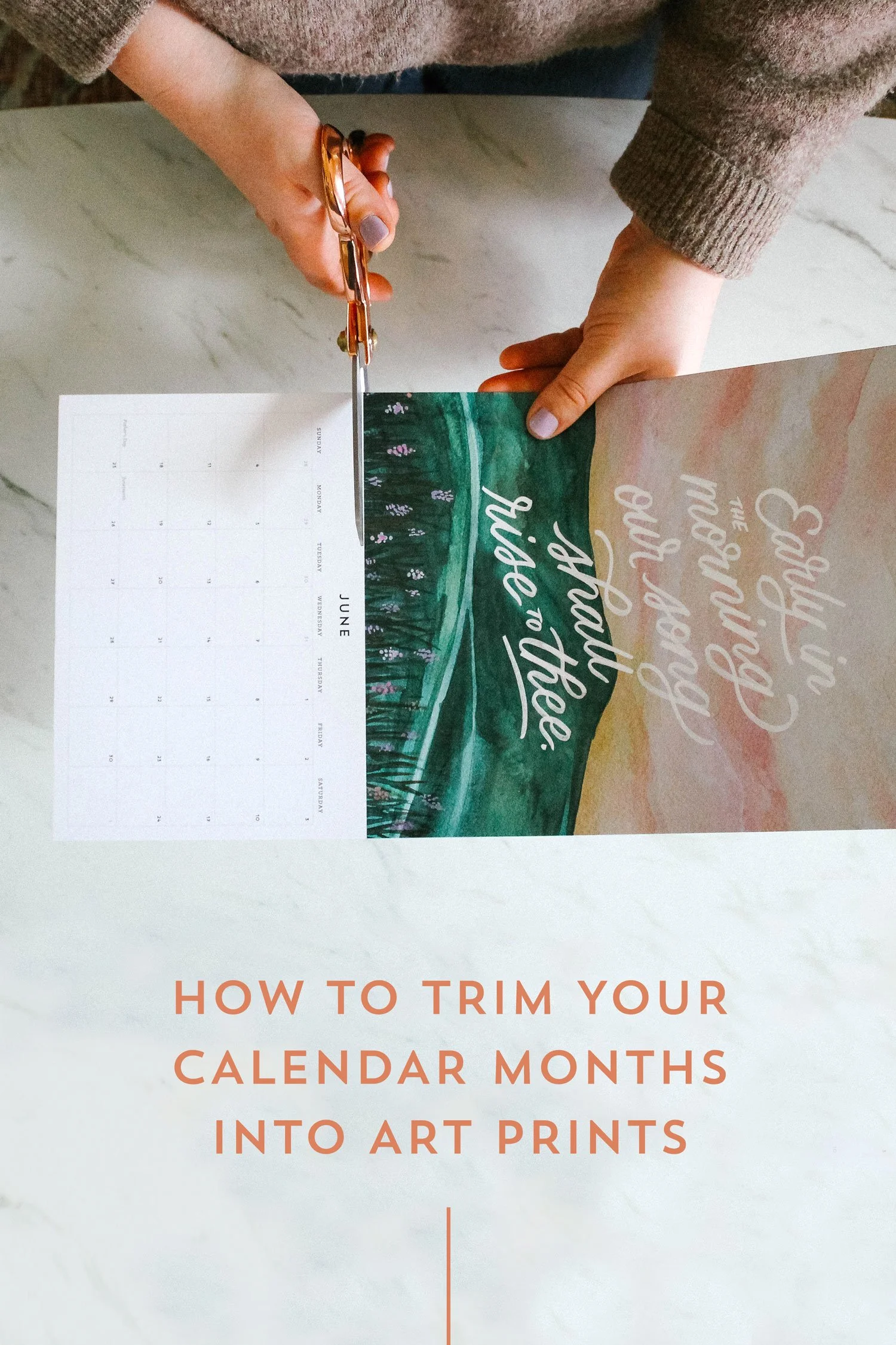 Turning Your Calendar Months Into Framed Art
