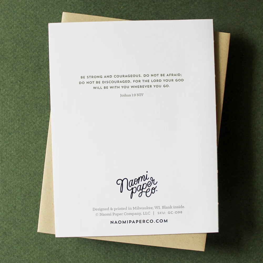 Biblical Graduation & Farewell Card Naomi Paper Co. Biblical Graduation & Farewell Card Naomi Paper Co.