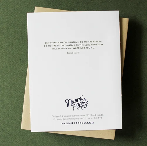 Biblical Graduation & Farewell Card  Naomi Paper Co.