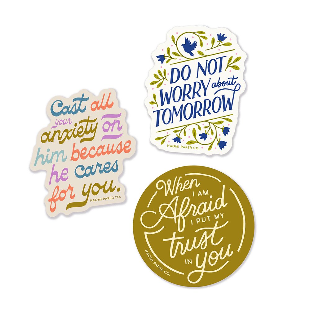 Do Not Worry Bible Verse Sticker Pack — Naomi Paper Co.