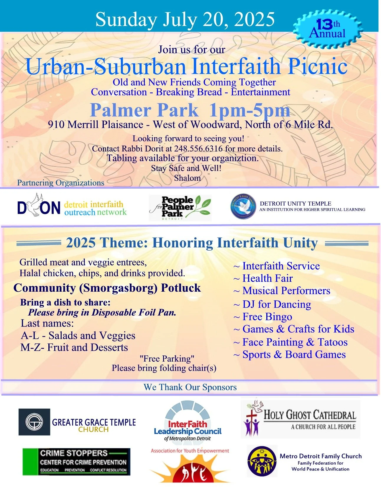 2025 Suburban-Urban Interfaith Unity Picnic