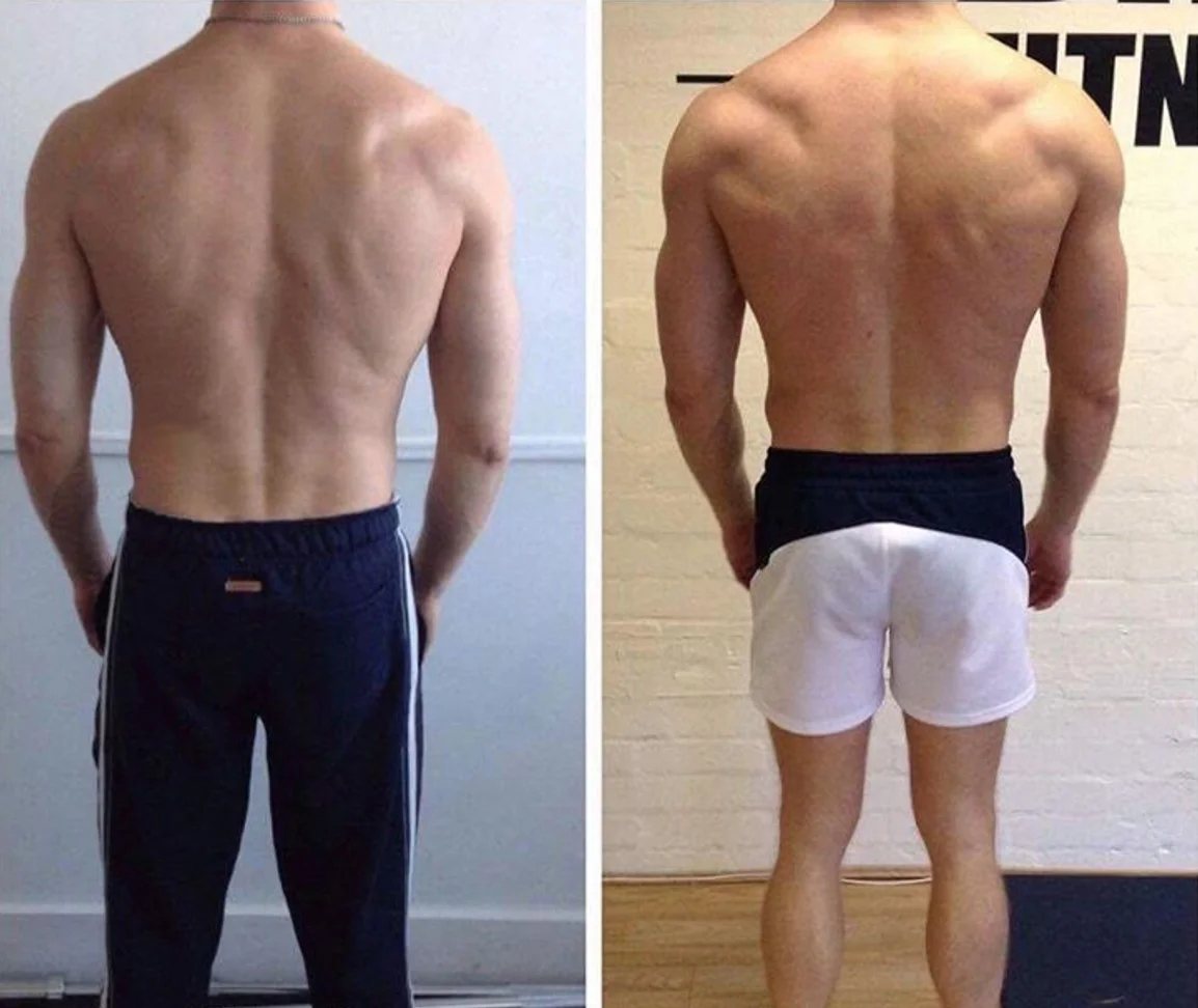 Long term client, and professional dancer - he wanted to put on some muscle. We’ve worked together now for over 3 years and is fair to say we have achieved that.