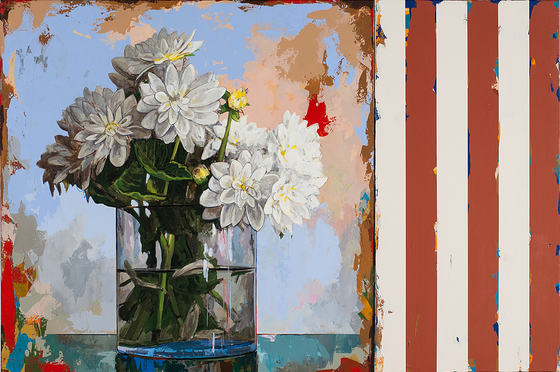 David Palmer, Flowers 11 with Rust Stripes