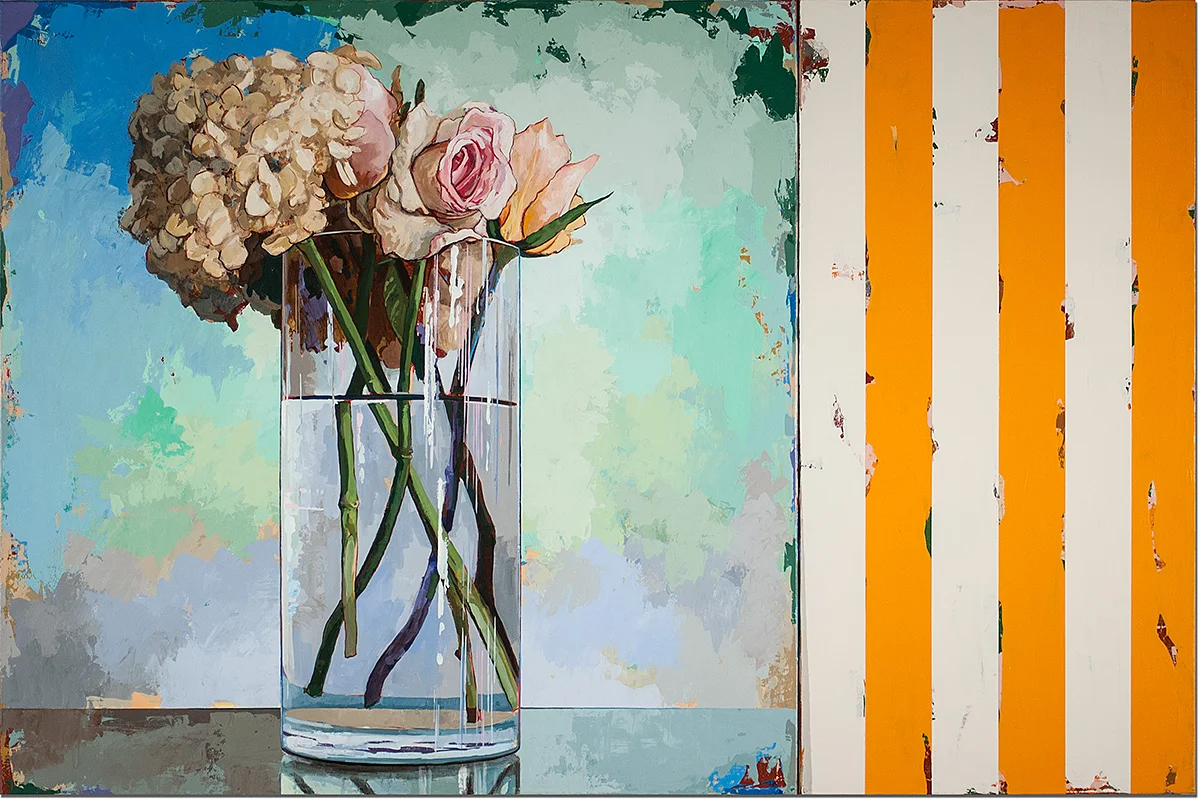 David Palmer, Flowers 18 with Orange Stripes