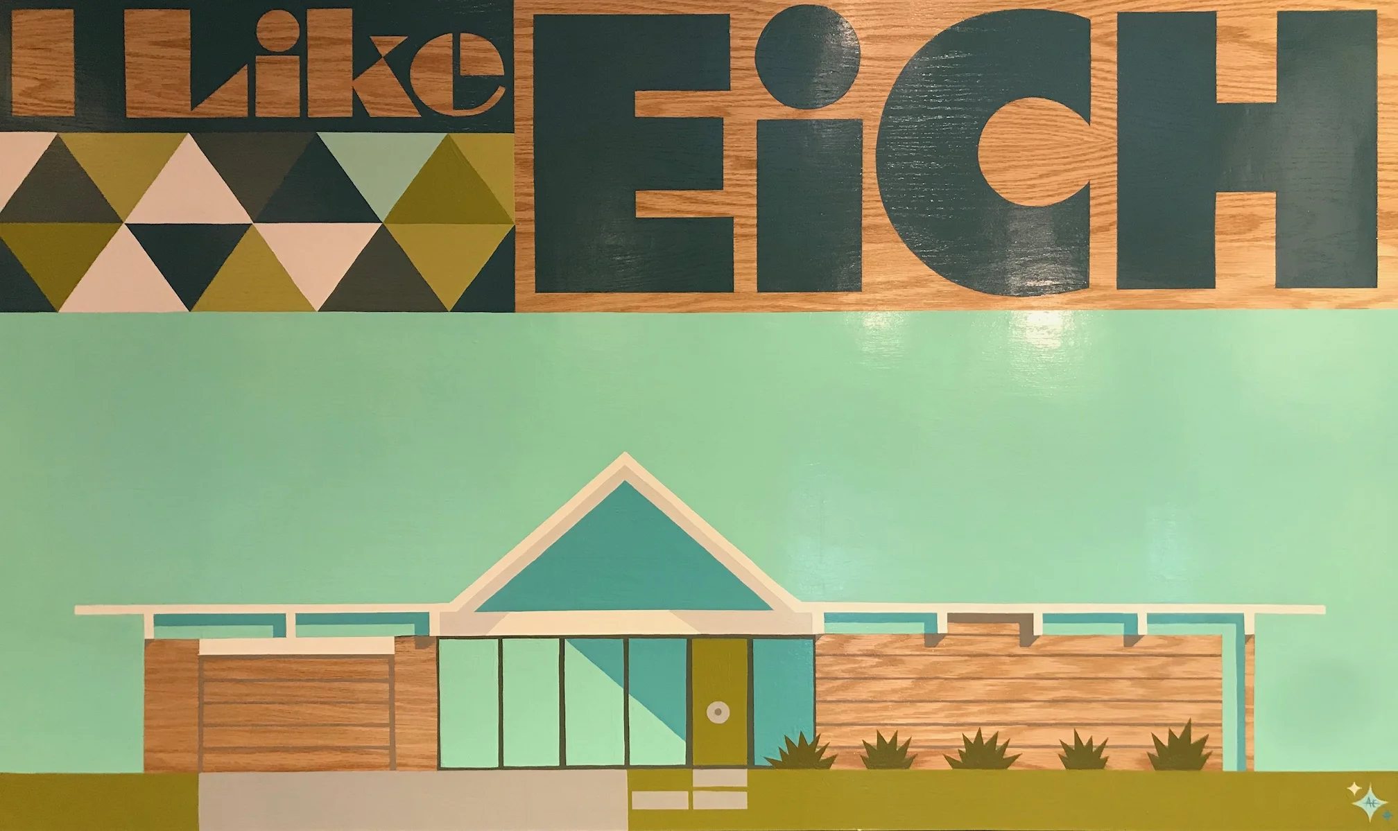 "I Like Eich" - 36"x60" - Original Acrylic on Board by Aaron Eskridge