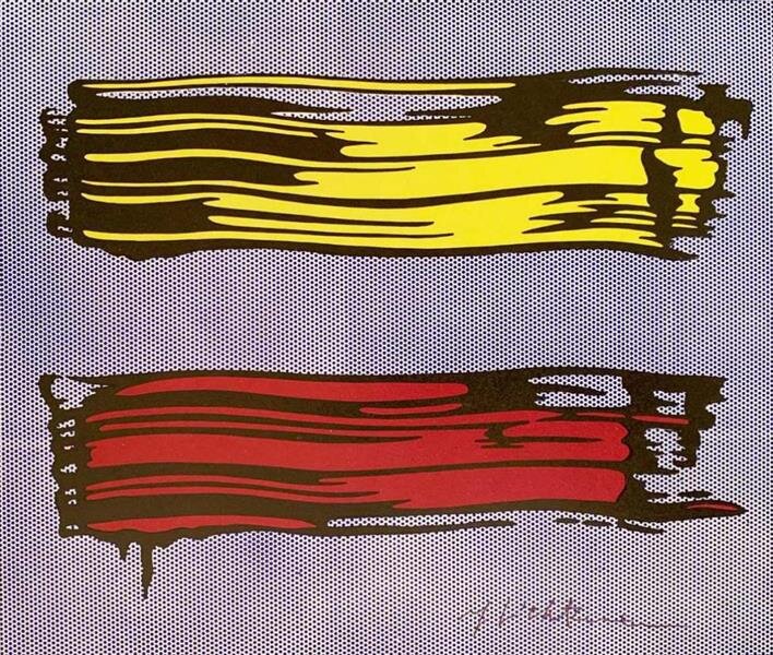 Yellow and Red Brushstrokes, 1966