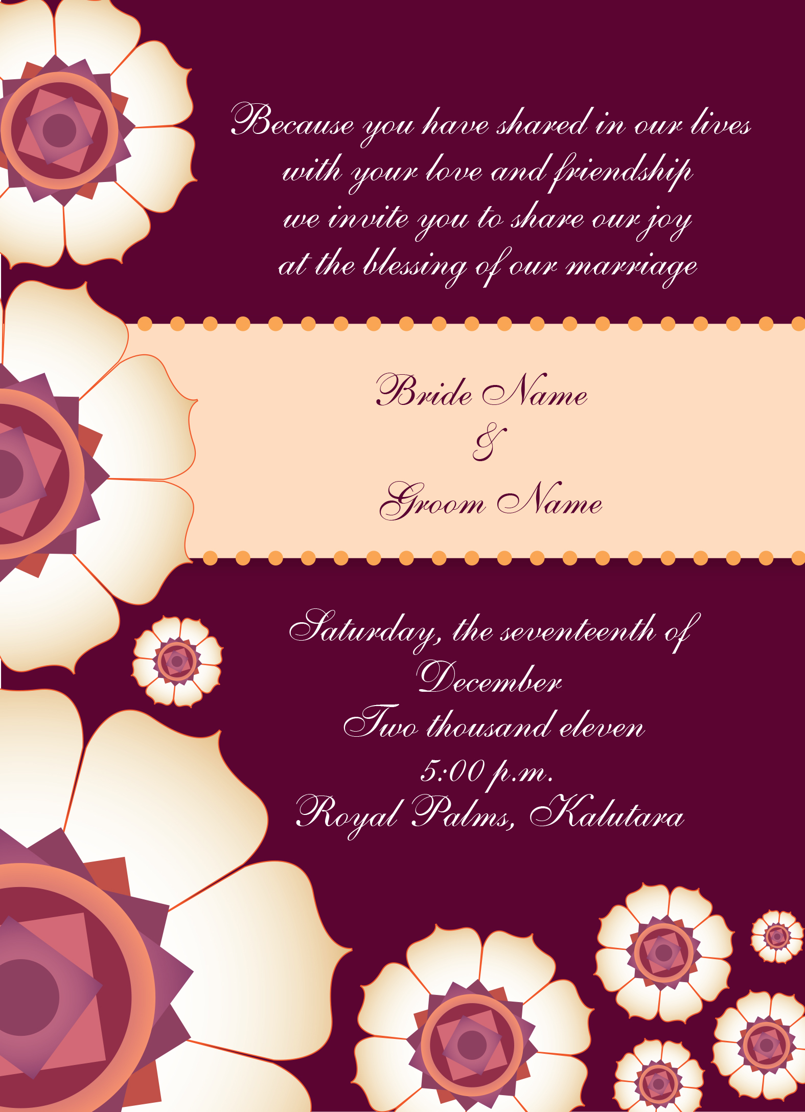 Wedding invitation