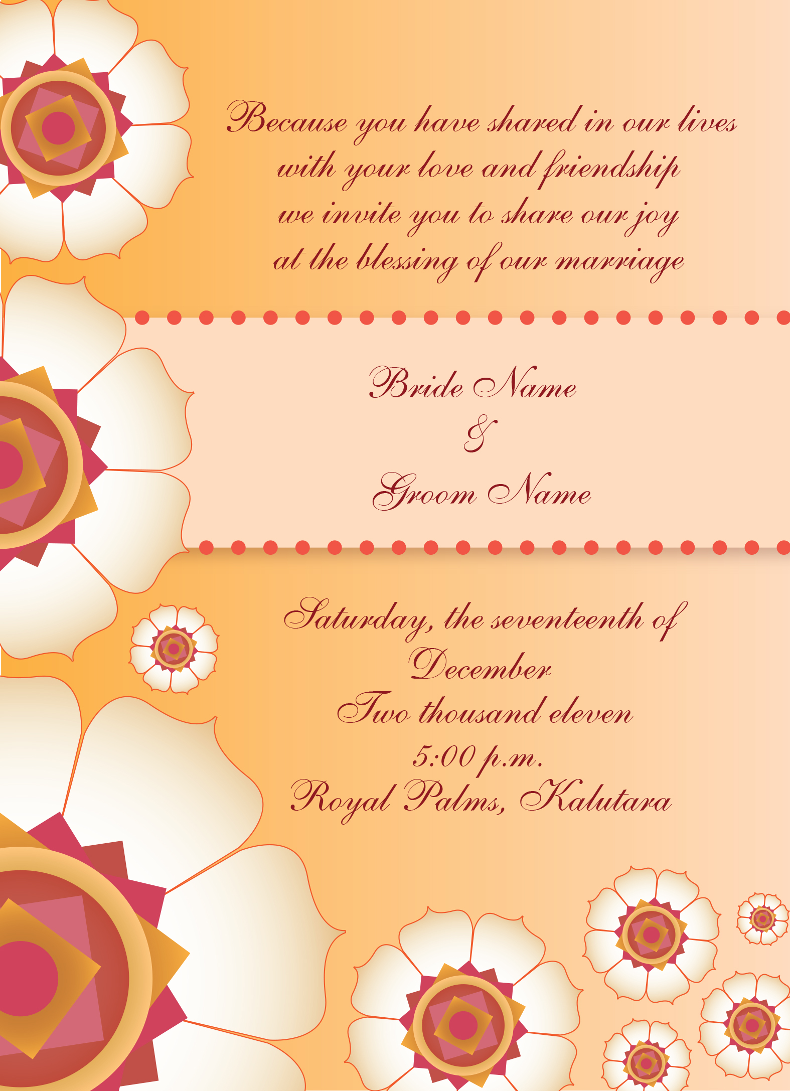 Wedding invitation