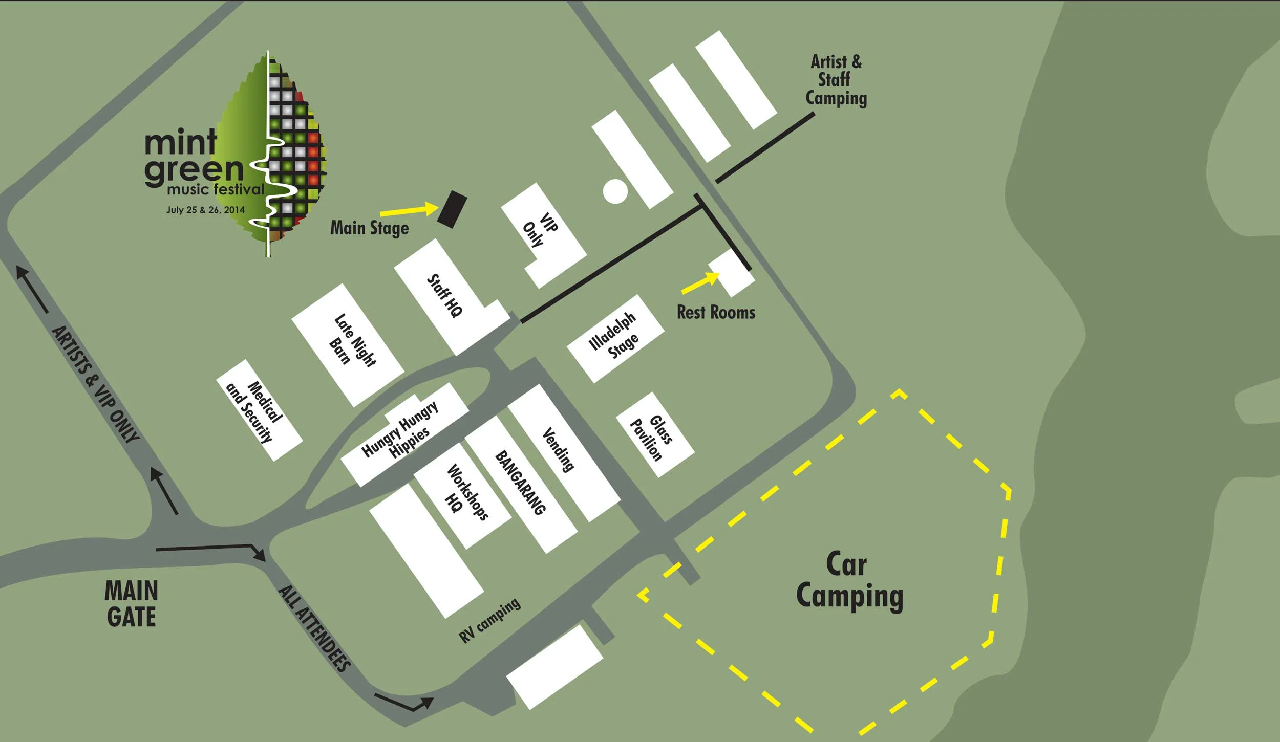 Map, Mint Green Music Festival