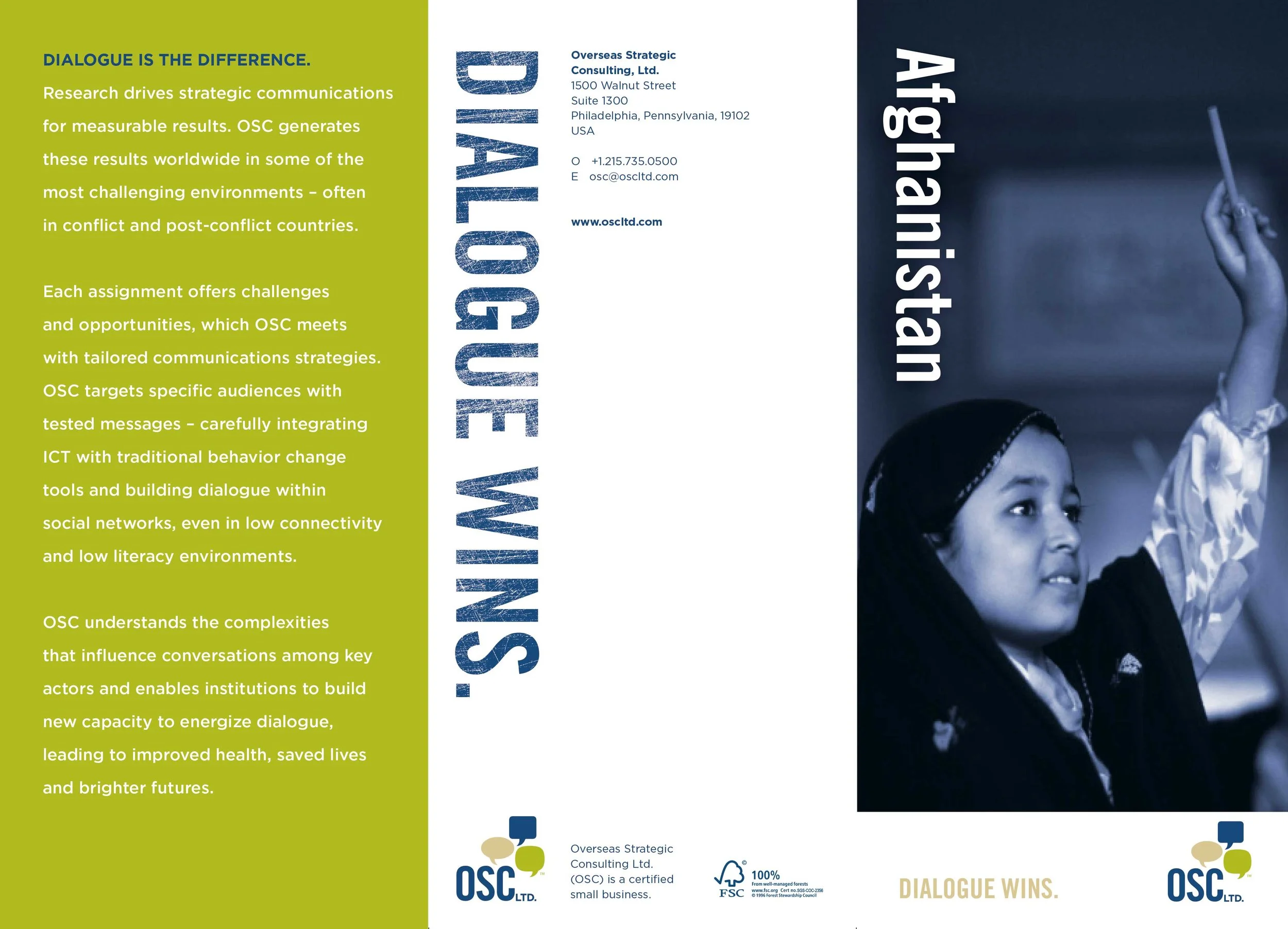 Trifold brochure, OSC