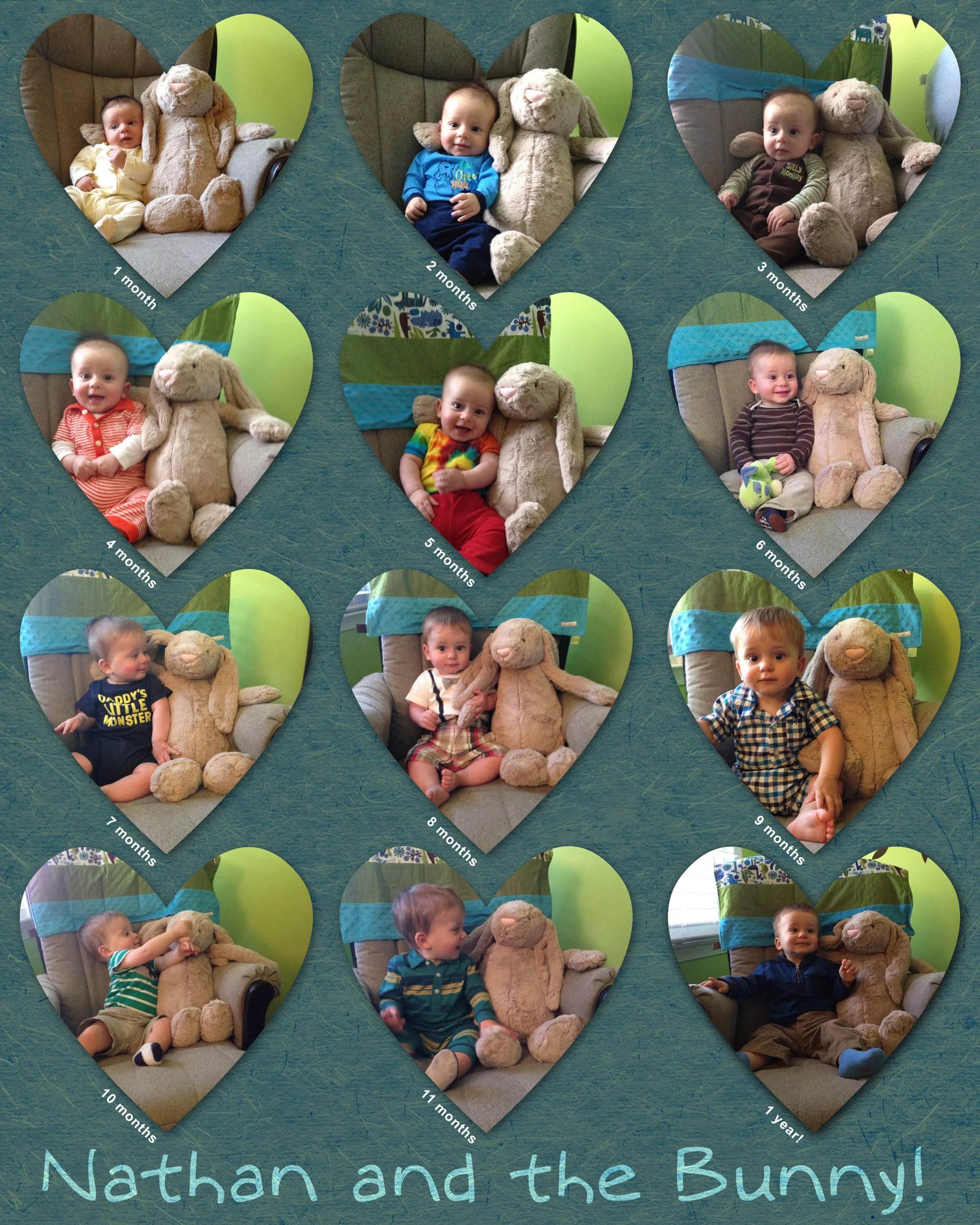Baby's first year collage