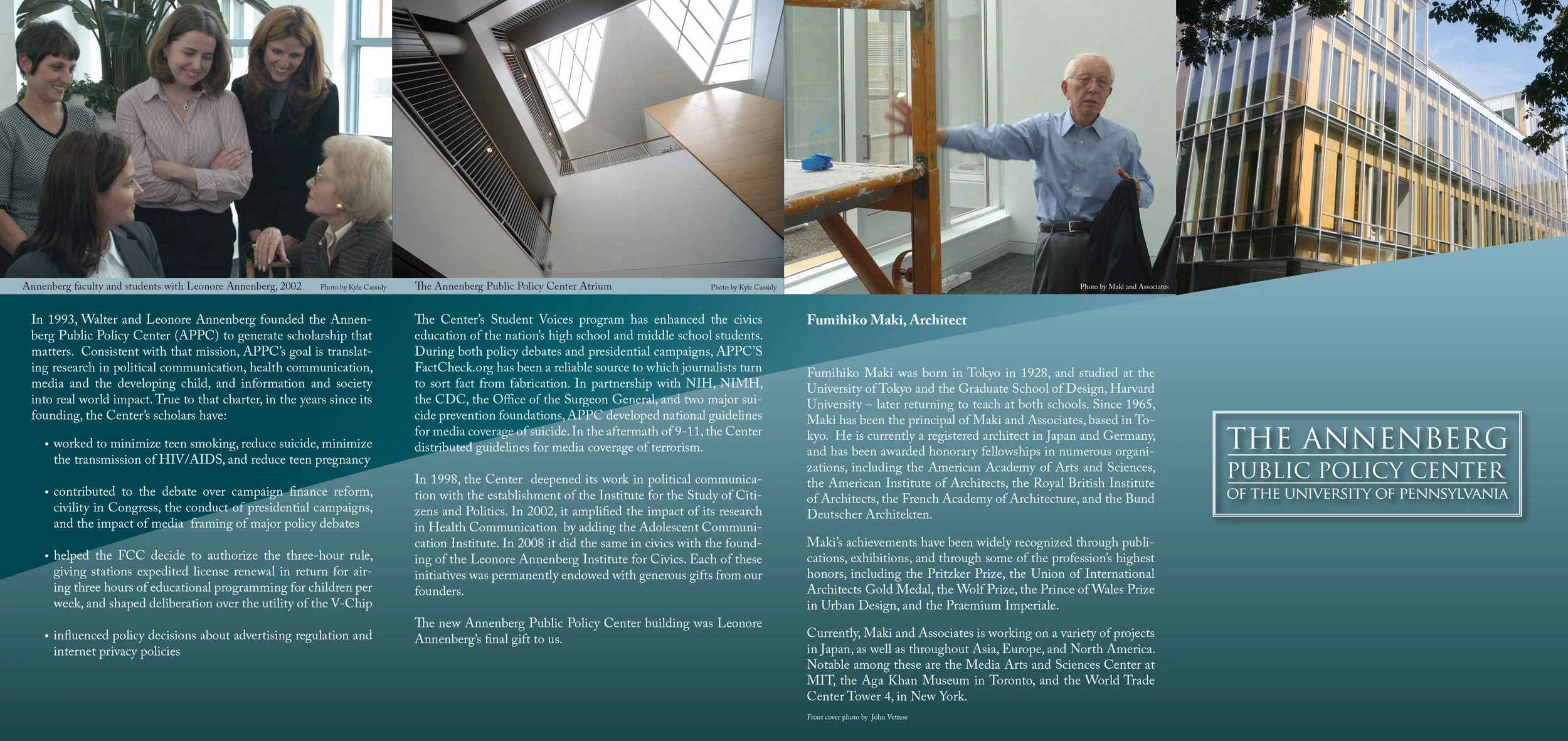 Trifold Brochure, Annenberg Public Policy Center, University of Pennsylvania